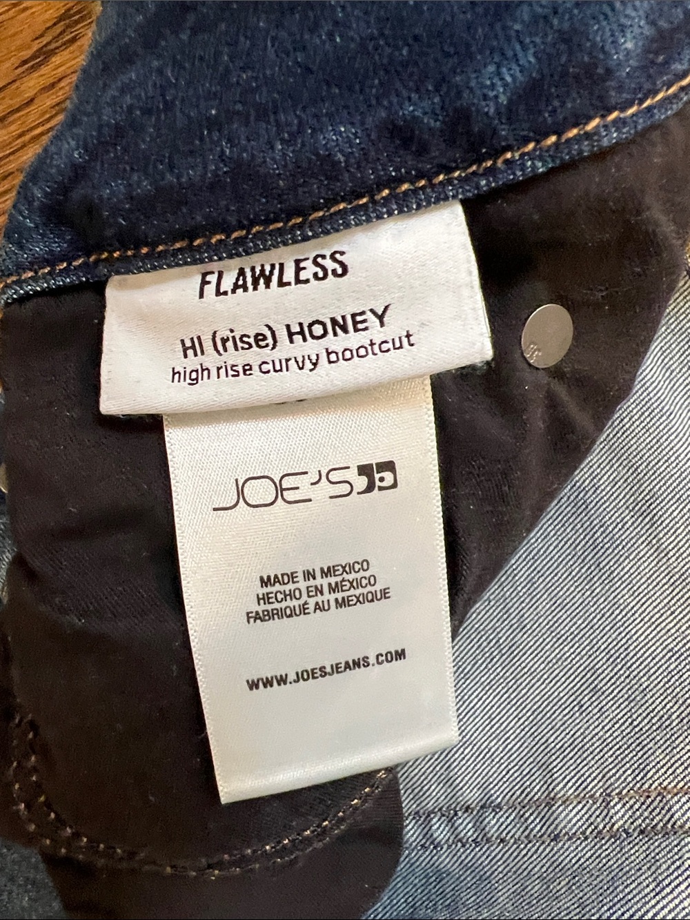 Joe's Jeans Flawless Honey Hi Rise Curvy Bootcut Dark Blue Flare. Size 30. TALL - Picture 3 of 7